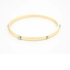 Coach Pegged Gold Two Toned Bangle with crystal accents